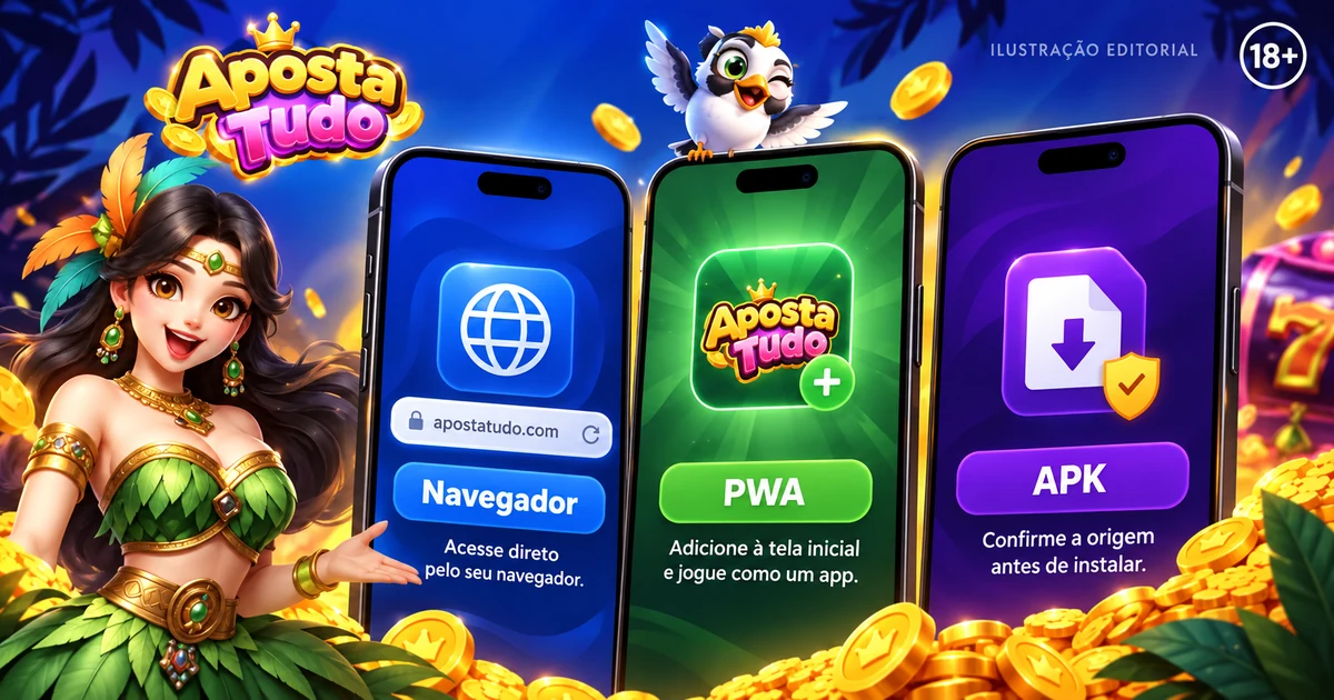 Aposta Tudo app: PWA, APK, iOS e verificação